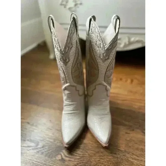 Steve Madden x REVOLVE Wynter Western Boots Bone Multi NWOB - Picture 12 of 12